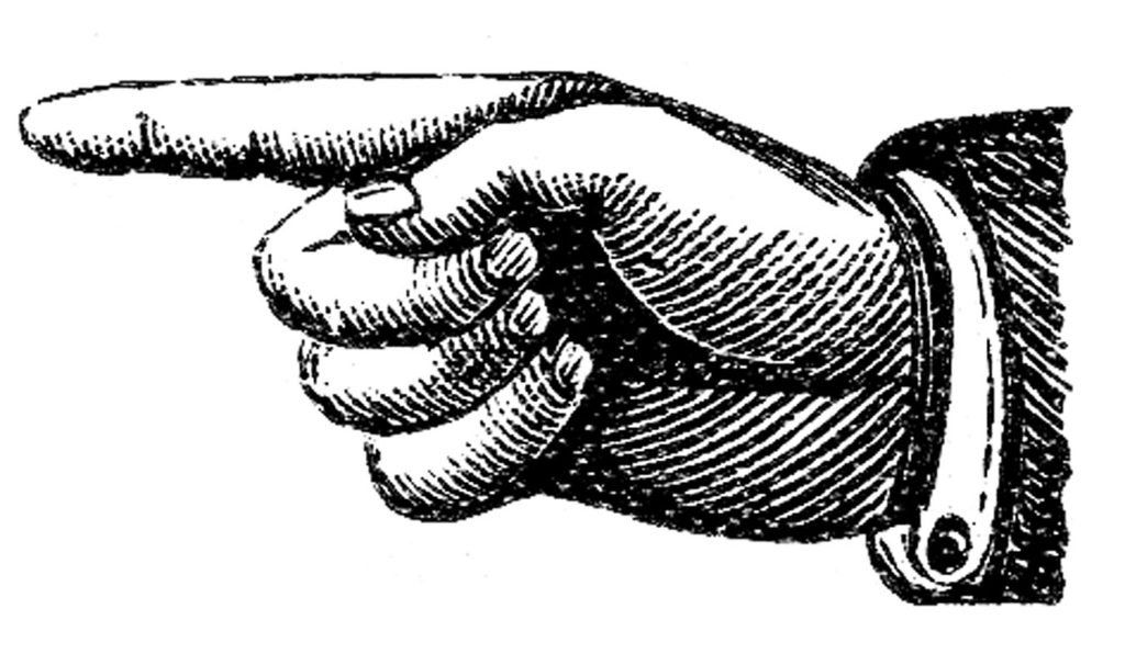 Pointing Hand Finger Vintage Image