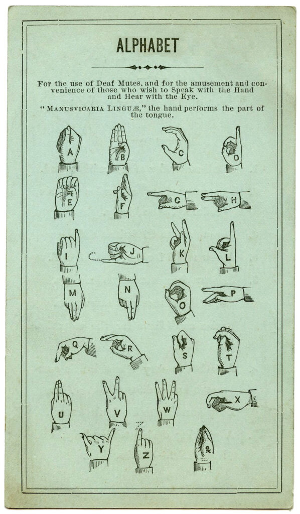 Sign Language Ephemera Card