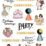 Children's birthday party collage