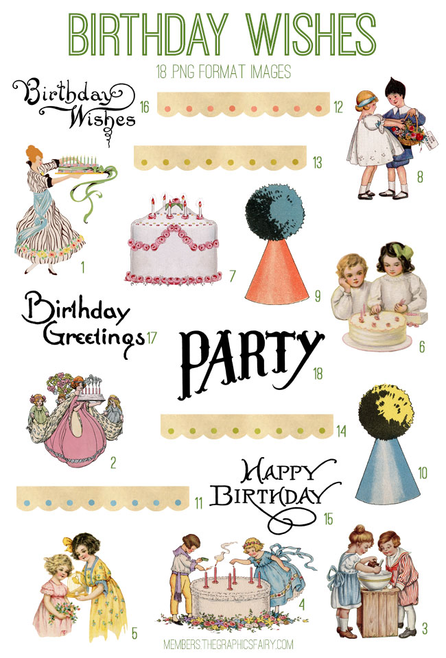 Children\'s birthday party collage