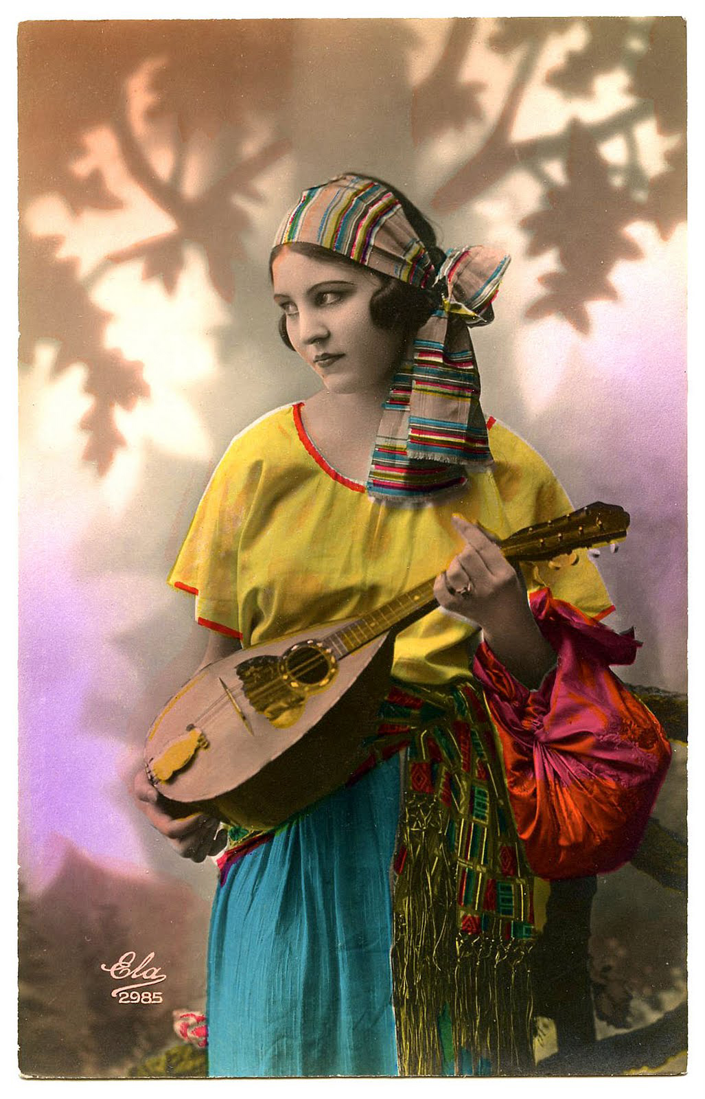 Gypsy Lady with Lute Picture