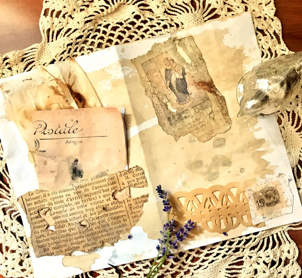 Mildew Paper on Junk Journal Pages