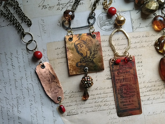 Pendants made of copper