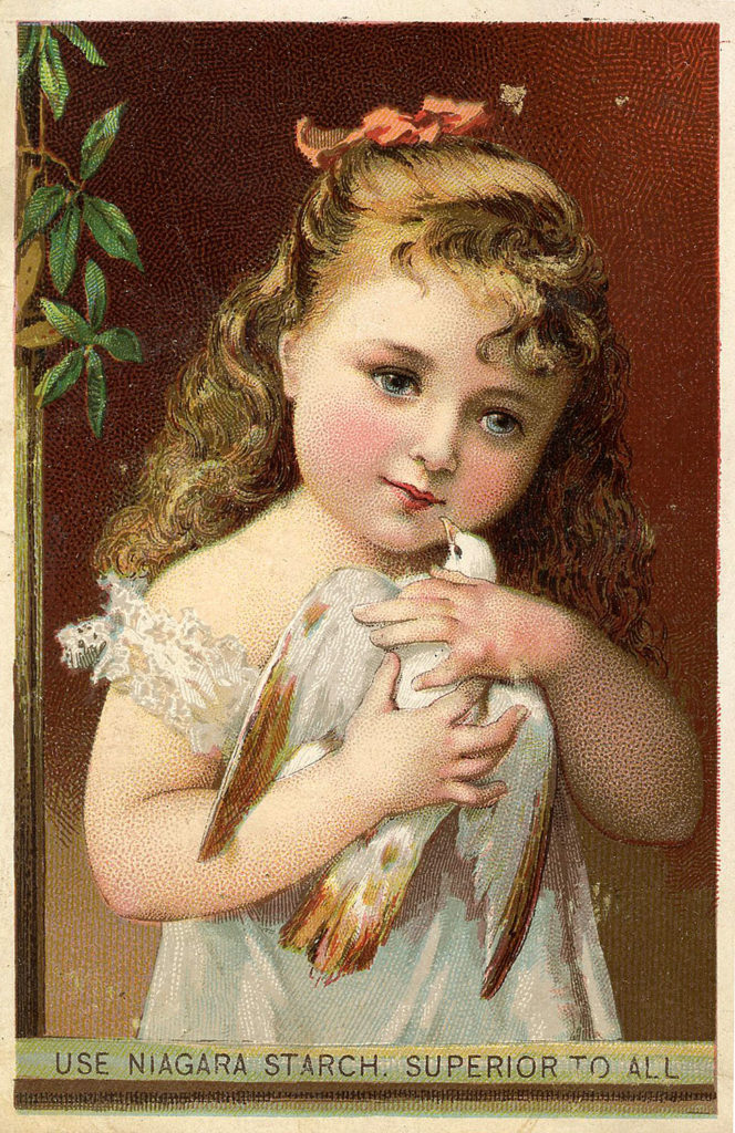 Girl with Dove Image