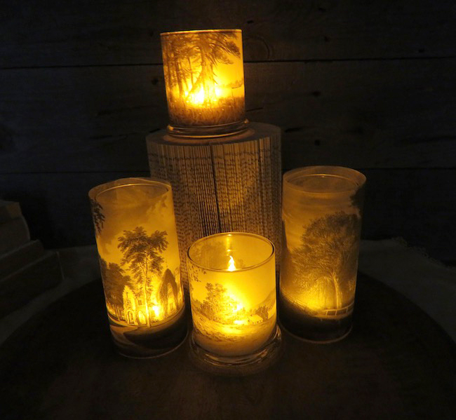 Vellum Wrapped Candles