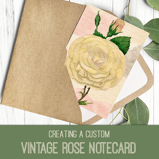 Rose notecard