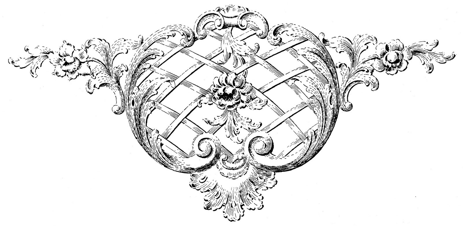 Cross Hatch Baroque Frame