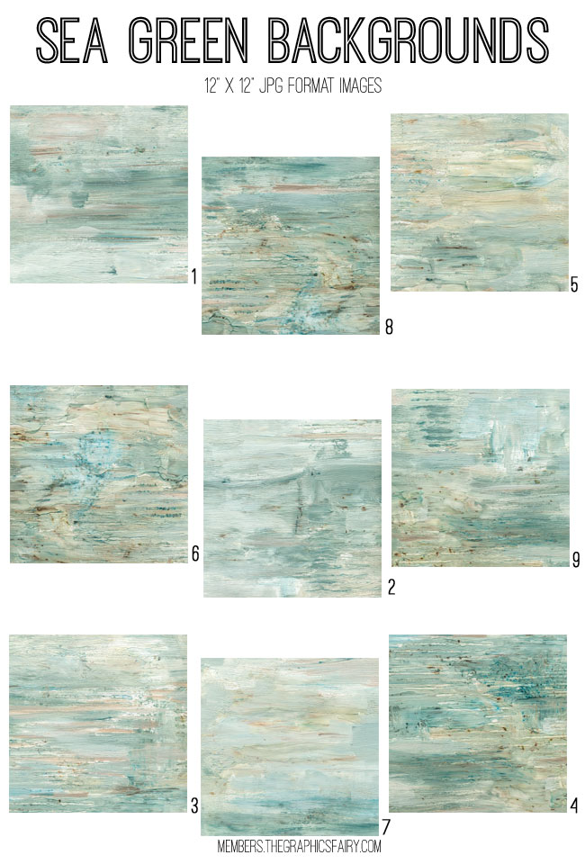 Sea green abstract Paintings