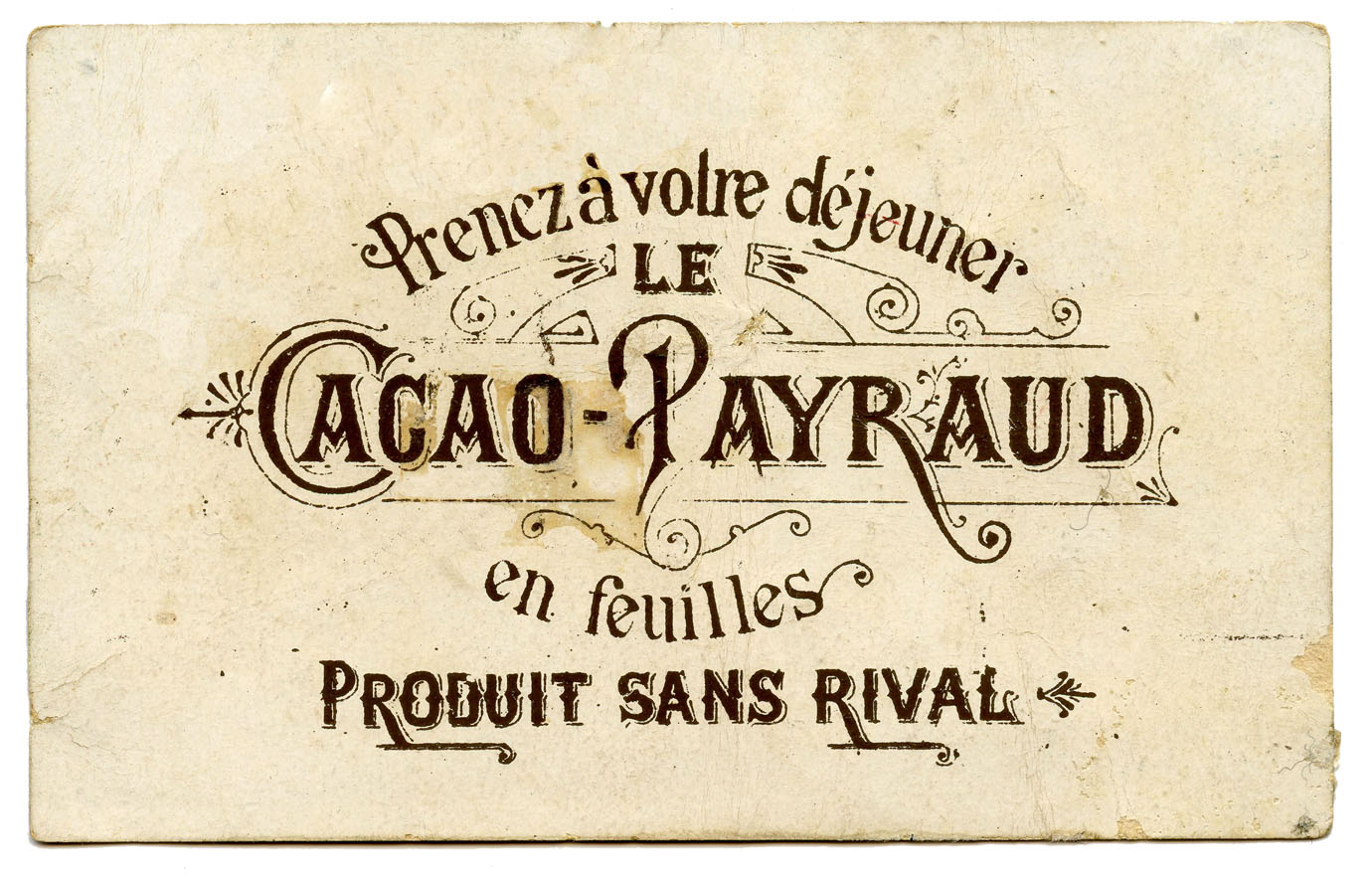 Cacao Payraud French Card