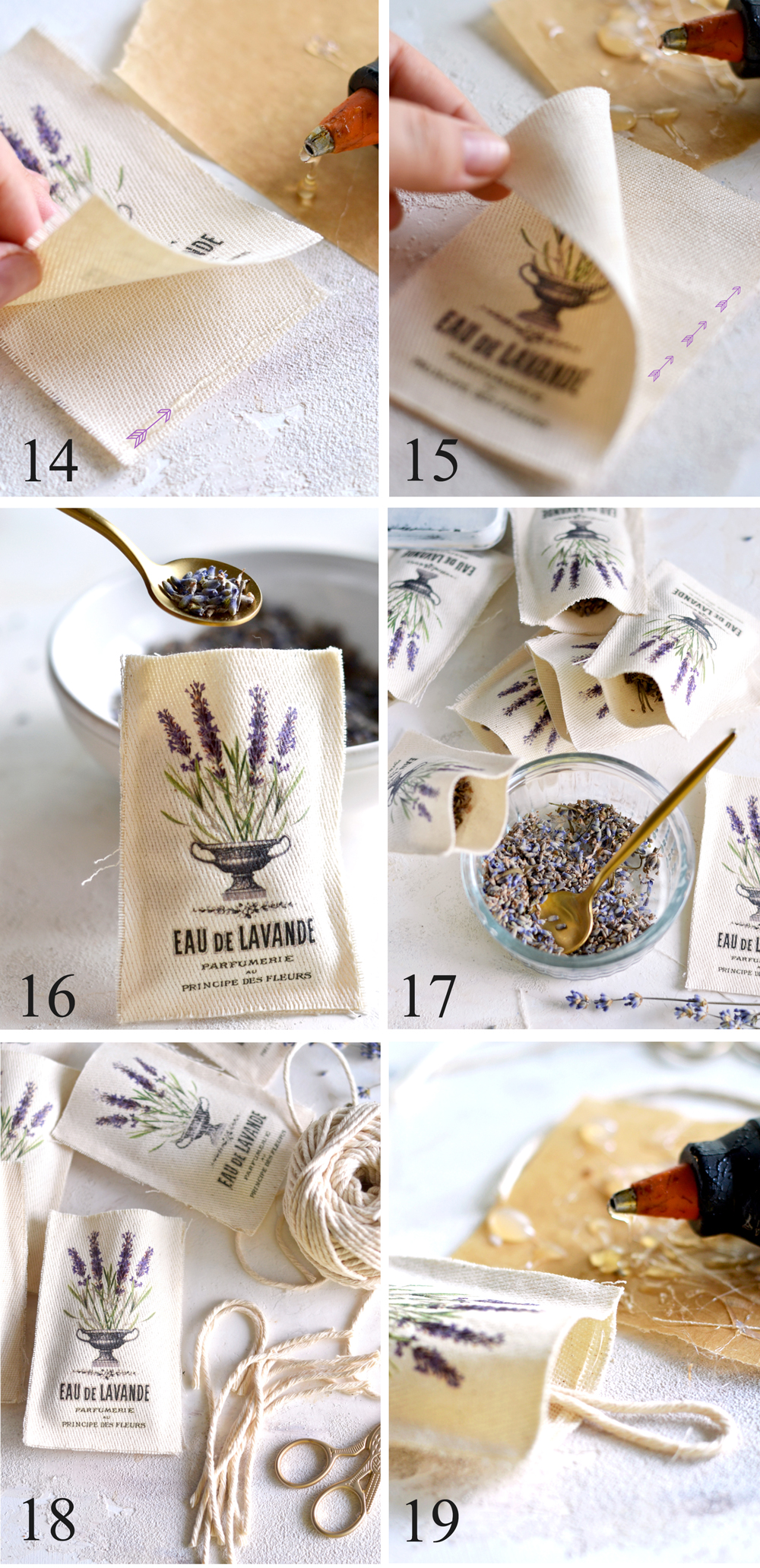 How to Make a Lavender Bag {No sew!} - A BOX OF TWINE