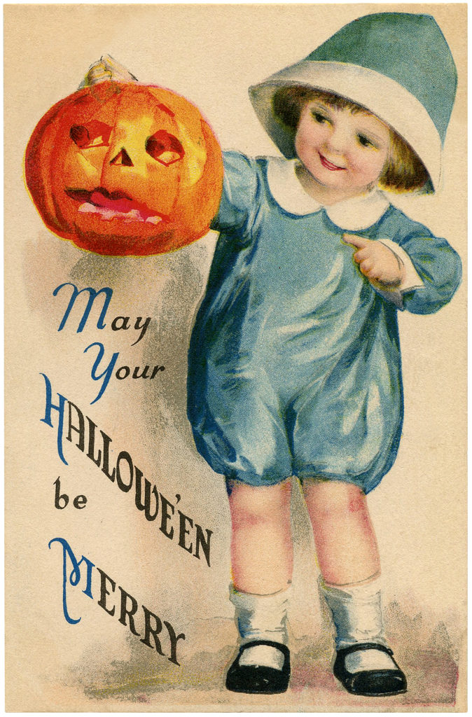 halloween girl pumpkin image