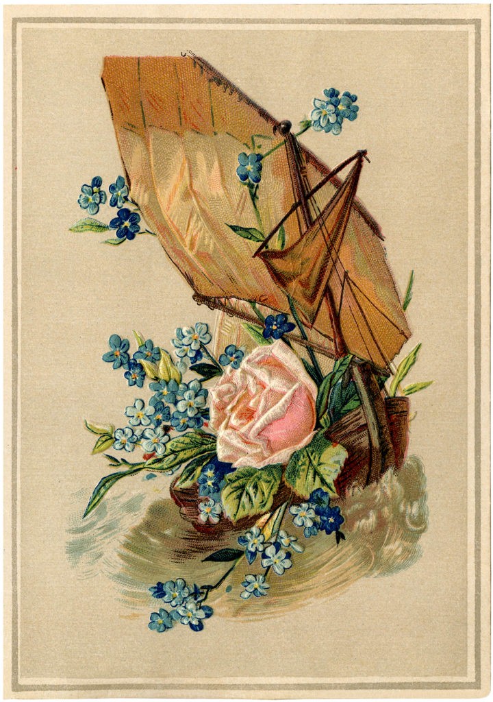 nautical floral clip art