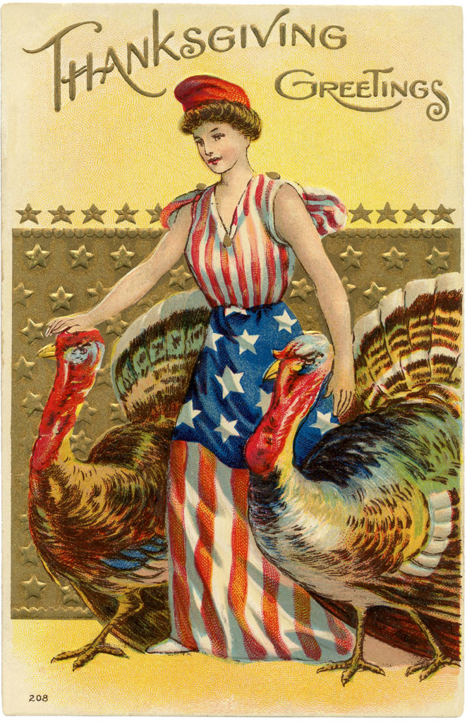 Turkey Patriotic Thanksgiving Clipart