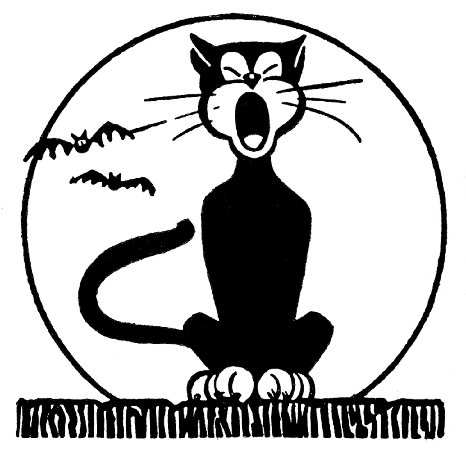 black cat clipart