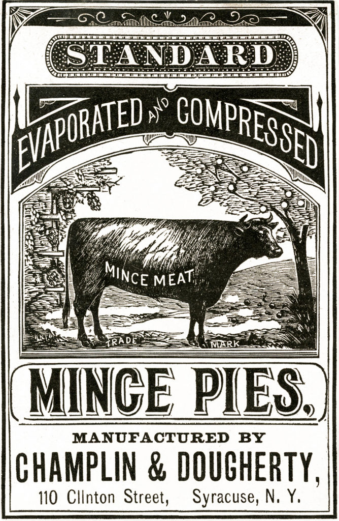 old advertising cow typography image