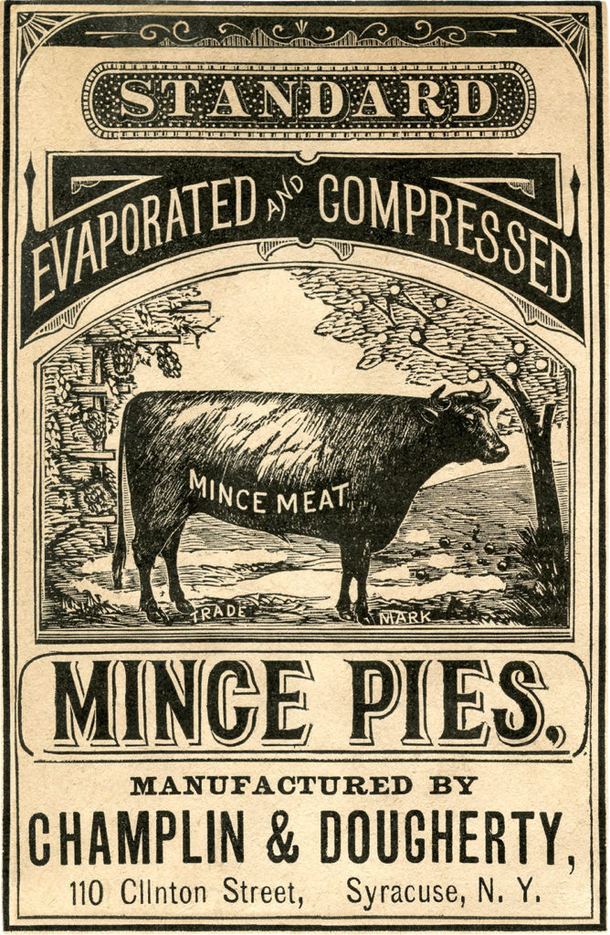 vintage ad cow sepia graphic