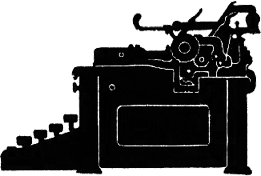 Antique Typewriter Silhouette 