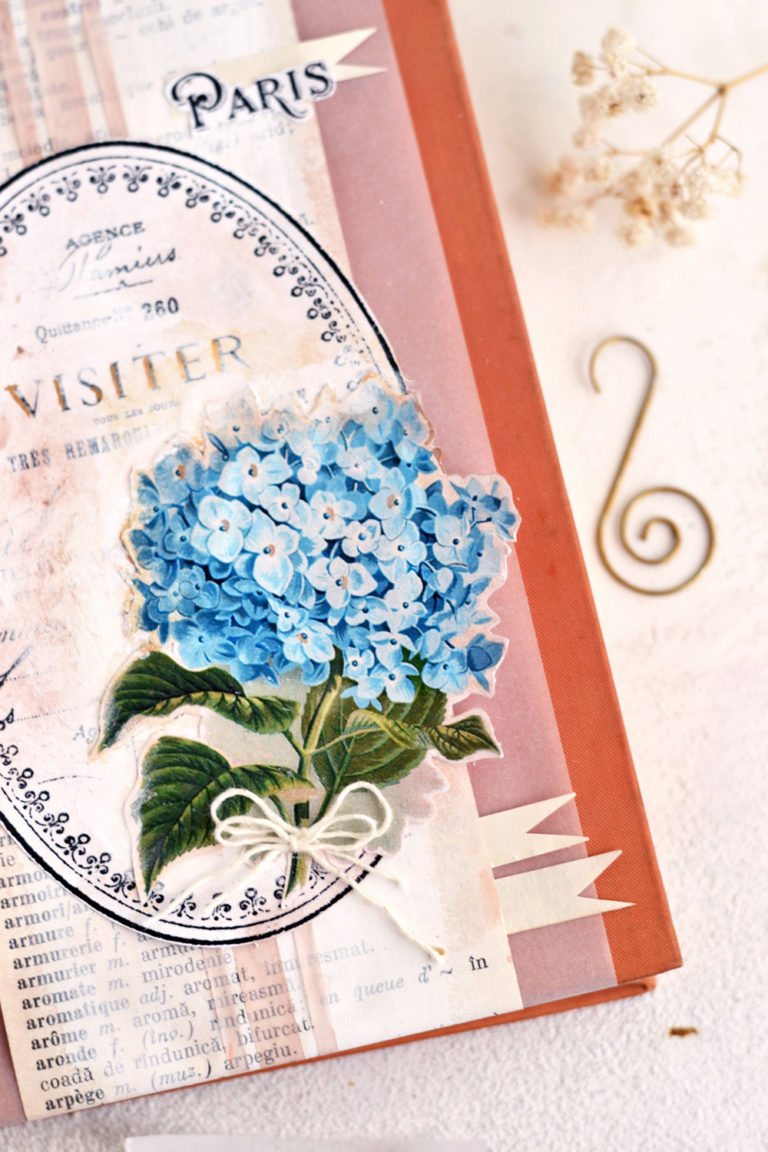 DIY Vintage French Art Journal Cover! & free printable