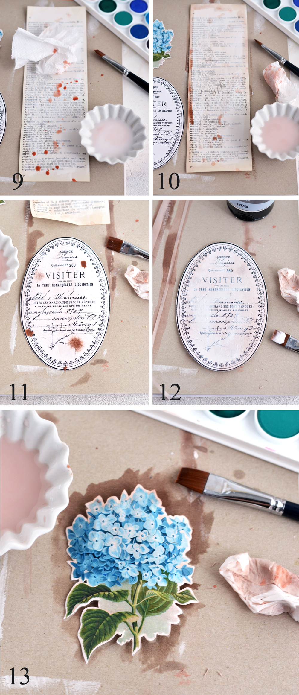 gluing oval labels