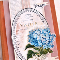 Book with blue Hydrangea Flower Cover Craft