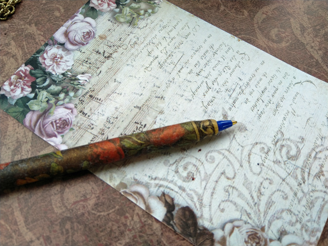 Letter with pen