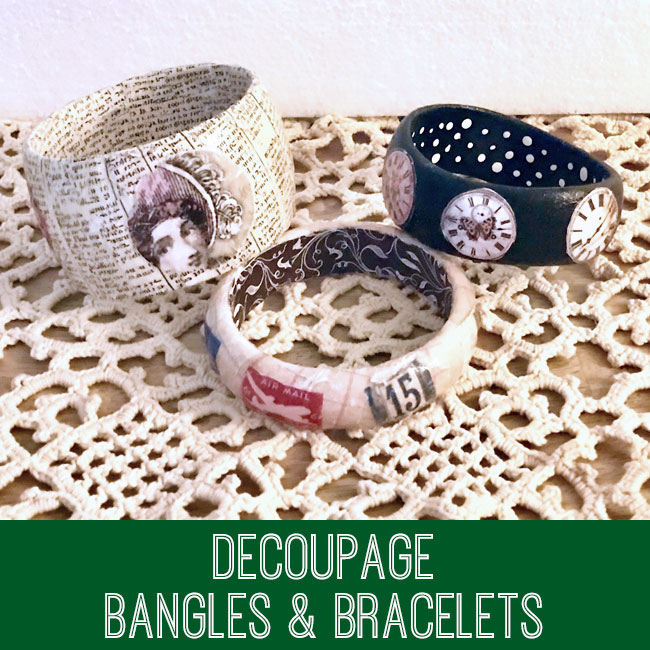Decoupage bracelets