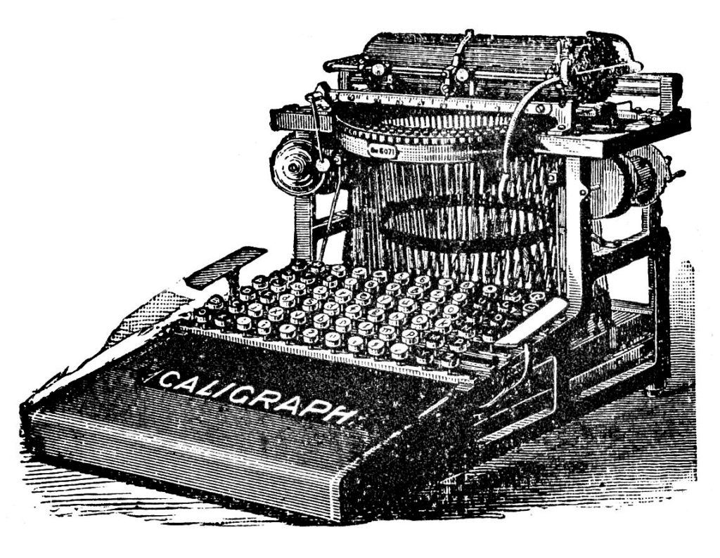 Vintage Typewriter Image Caligraph