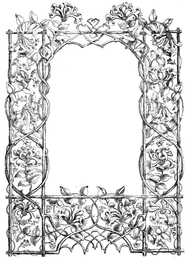 garden arch frame clipart