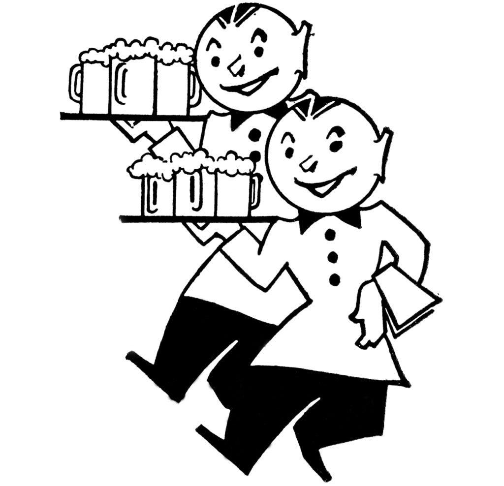 beer waiters clipart