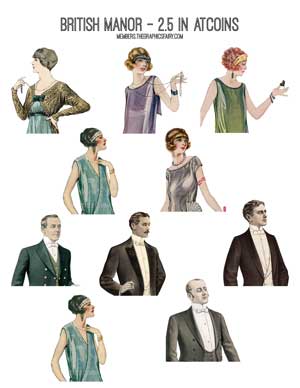 Downton Abby Themed Collage people