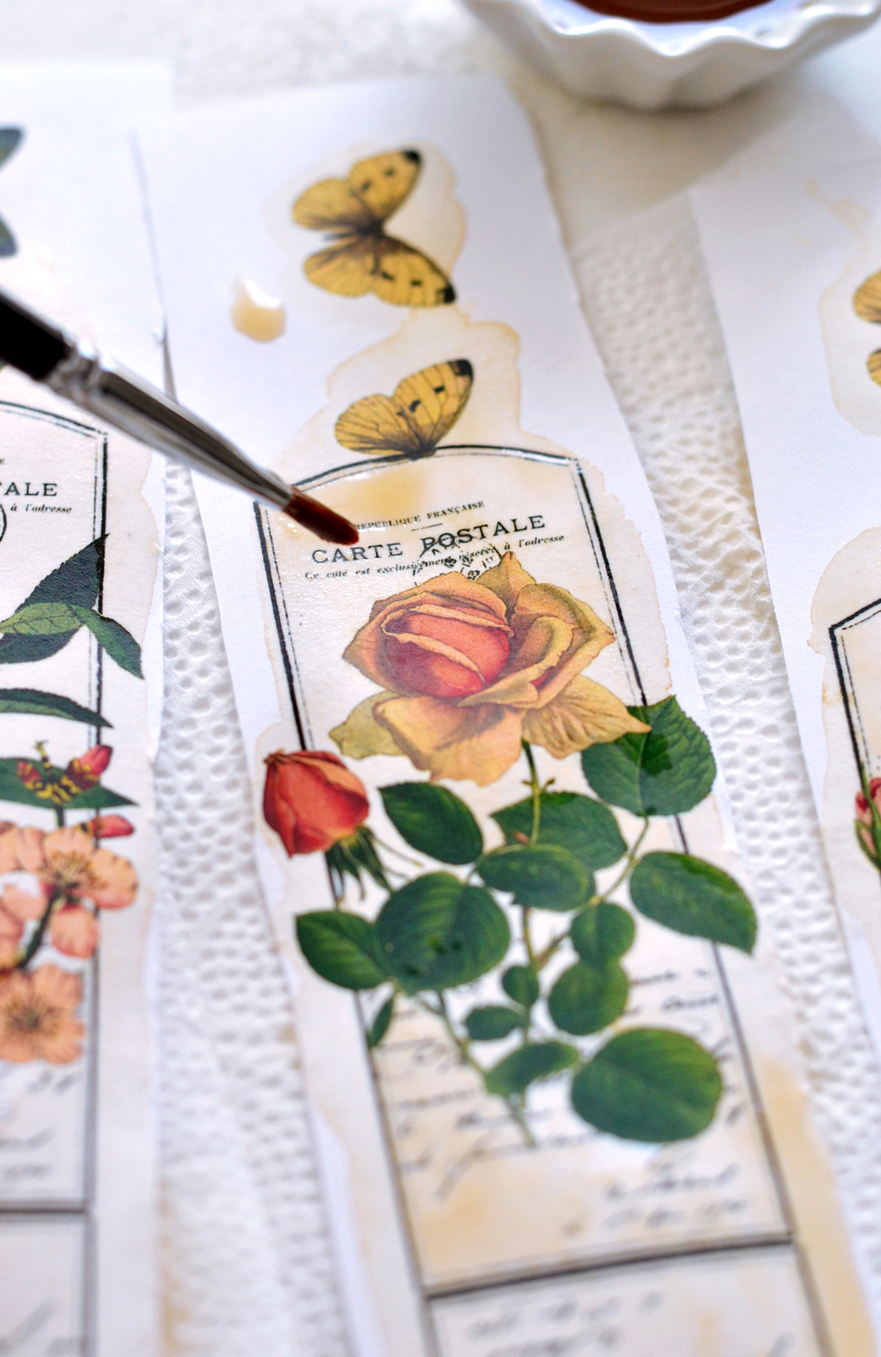 Tea and Books Bookmarks (4 Printable Coloring Bookmarks-Digital