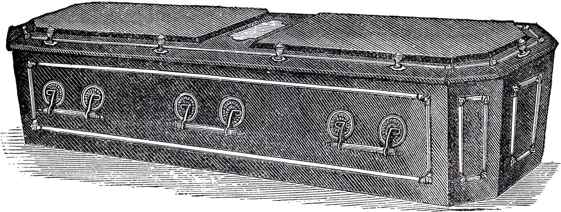 coffin clipart sketch