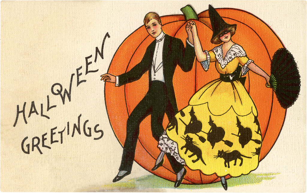 halloween couple costumes witch pumpkin image
