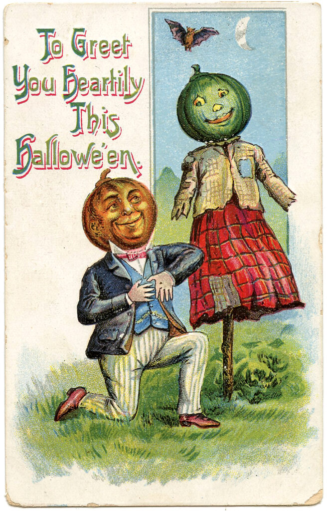 Pumpkin Head Couple Image