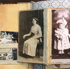 Journal old photos of lady and girl