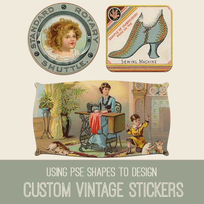 PSE Tutorial Using Shapes Custom Stickers