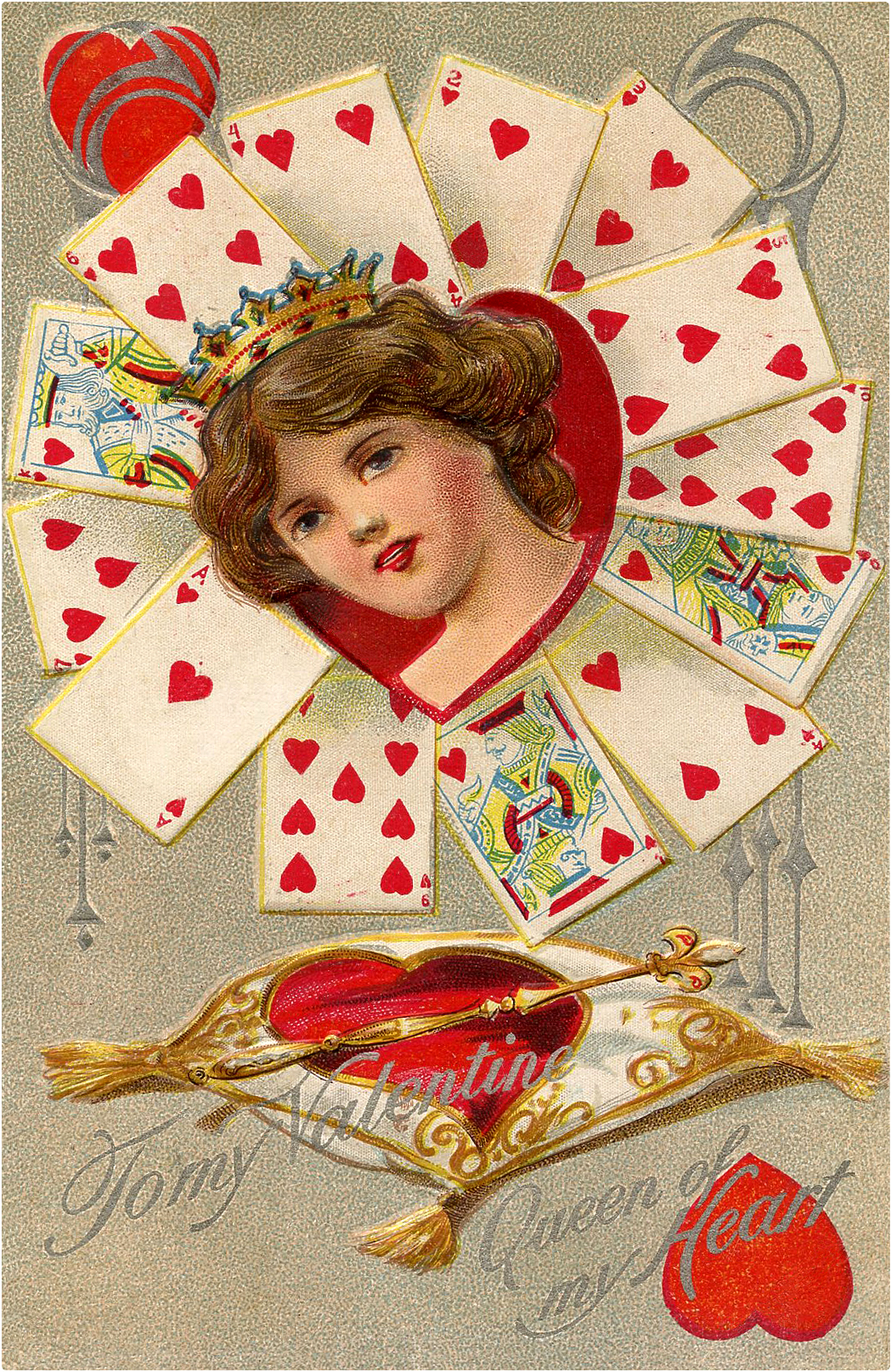 playing cards queen of hearts