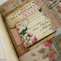 Journal with Pink roses and lace