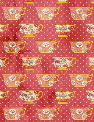 Background pattern Teacup collage
