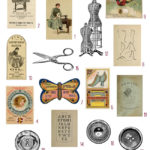 vintage sewing ephemera digital image bundle