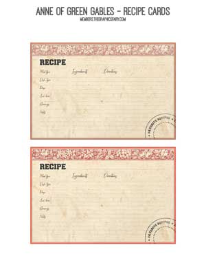 Recipe cards
