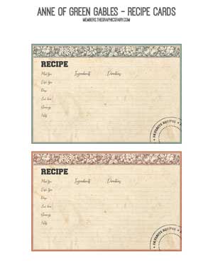 Recipe cards