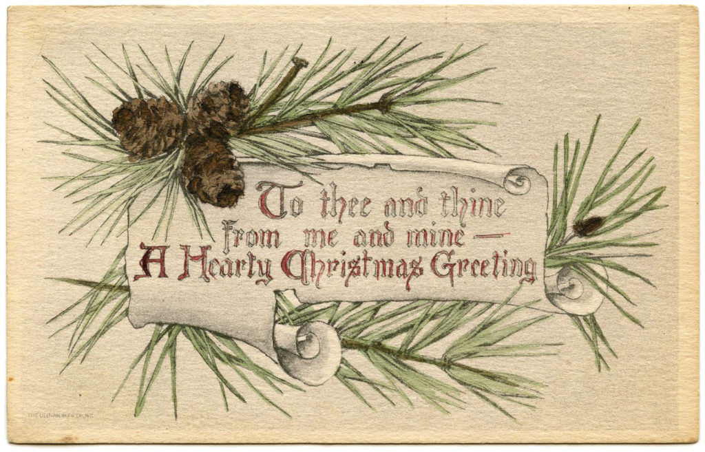 christmas pine greeting image