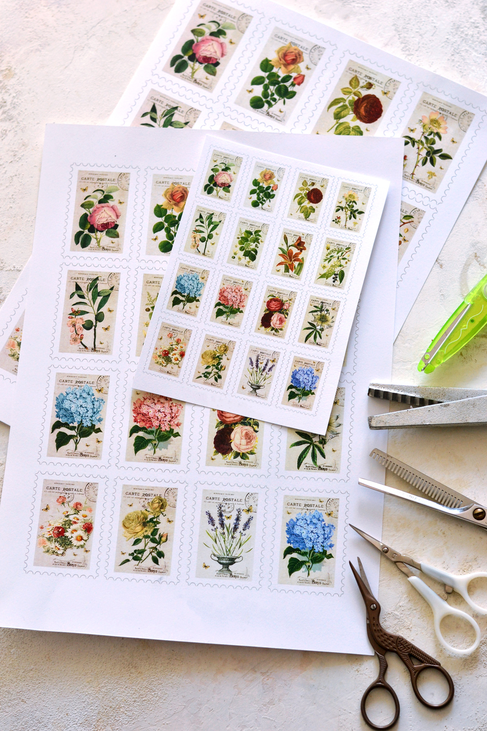 DIY Faux Postage Stamps! & free printable! - The Graphics Fairy