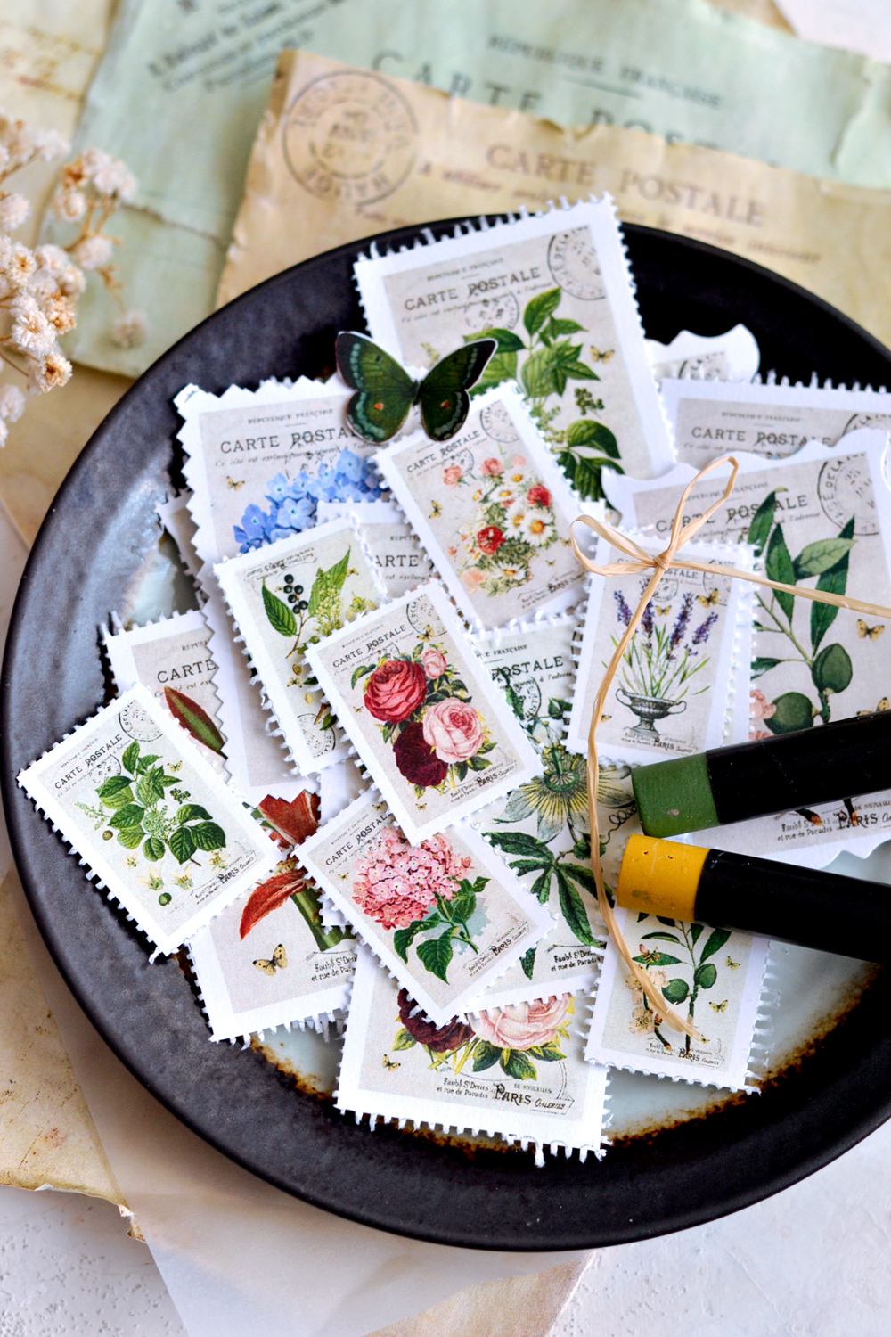 How to make Cute Postage Stamps at Home, DIY postage stamps, Making Cute  Stamps