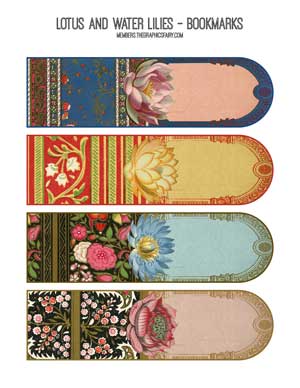 Lotus Collage bookmarks