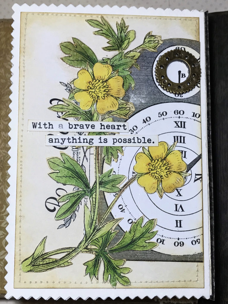 Floral Junk Journal Page