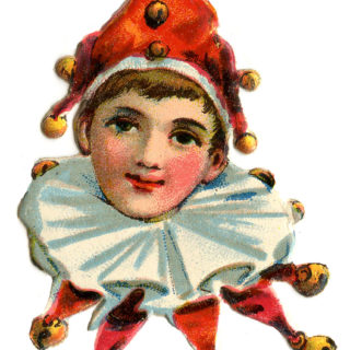 Elf Red Clown Harlequin Bells Clipart