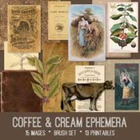 Vintage Coffee & Cream Ephemera Bundle