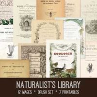 vintage naturalist library bundle